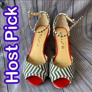 𝅺✅5X Host Pick✅ Unisa Wedge Open Toe Shoes, 6M